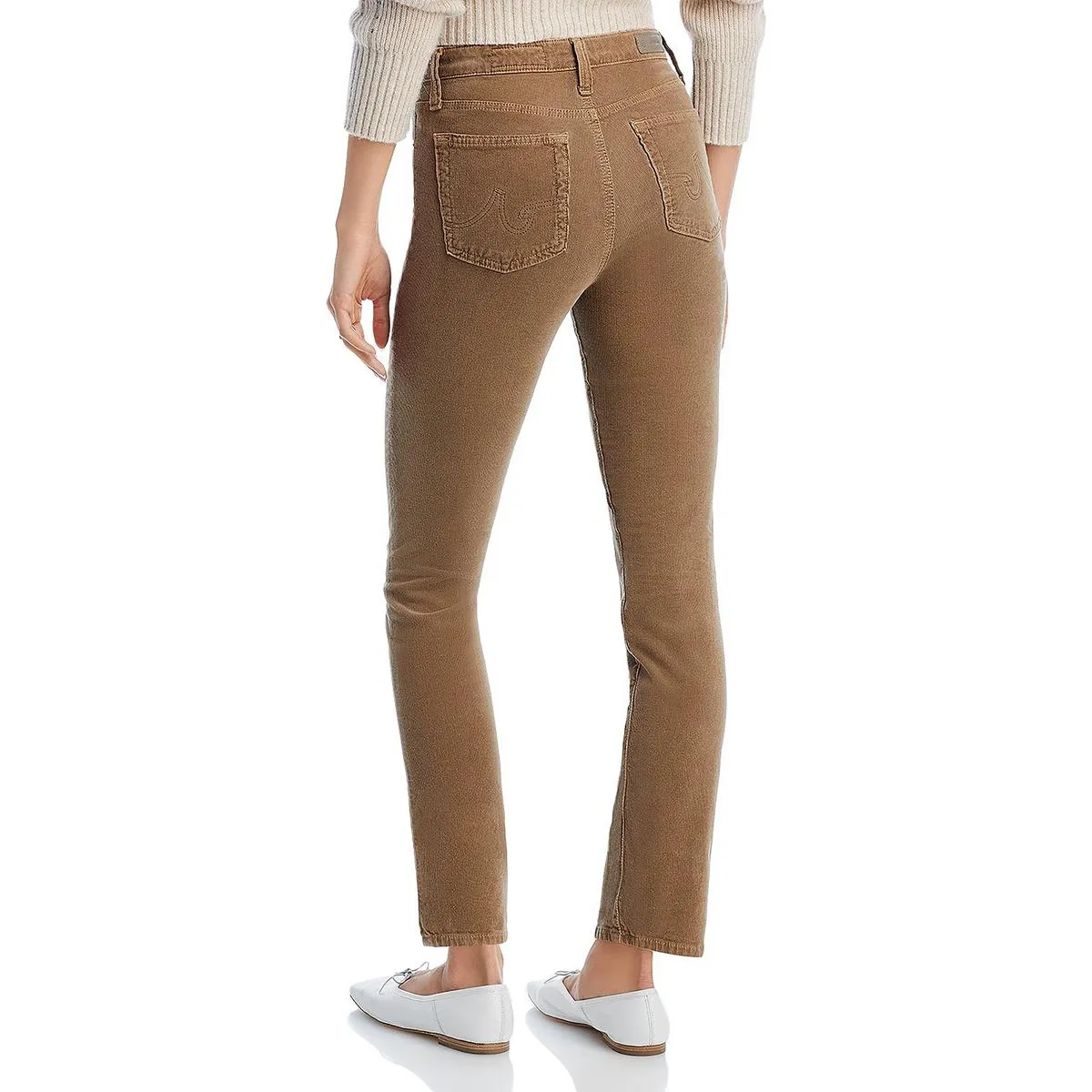 Adriano Goldschmied Womens Mari Corduroy High Rise Straight Leg Pants