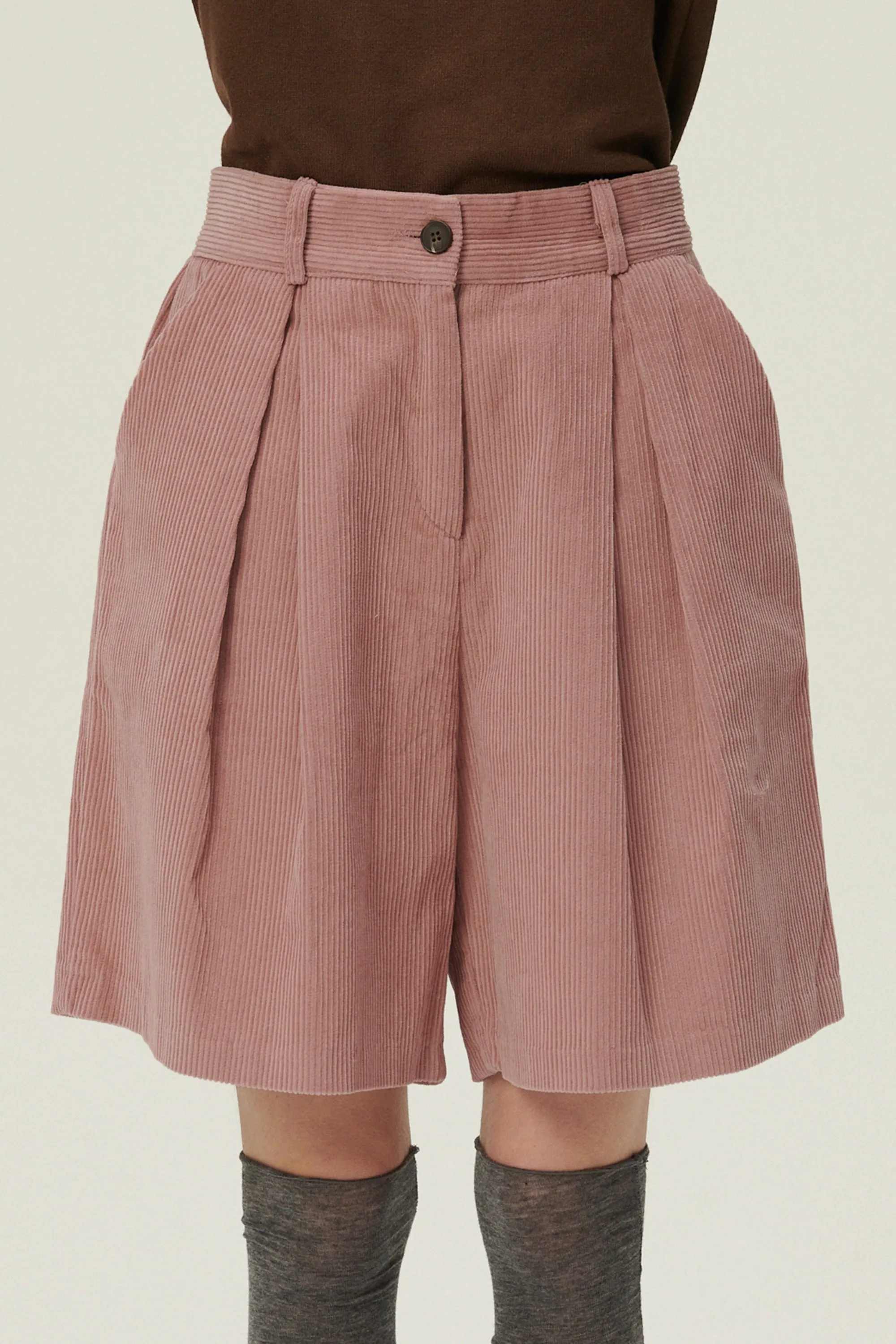 Alena Cord Bermuda Shorts