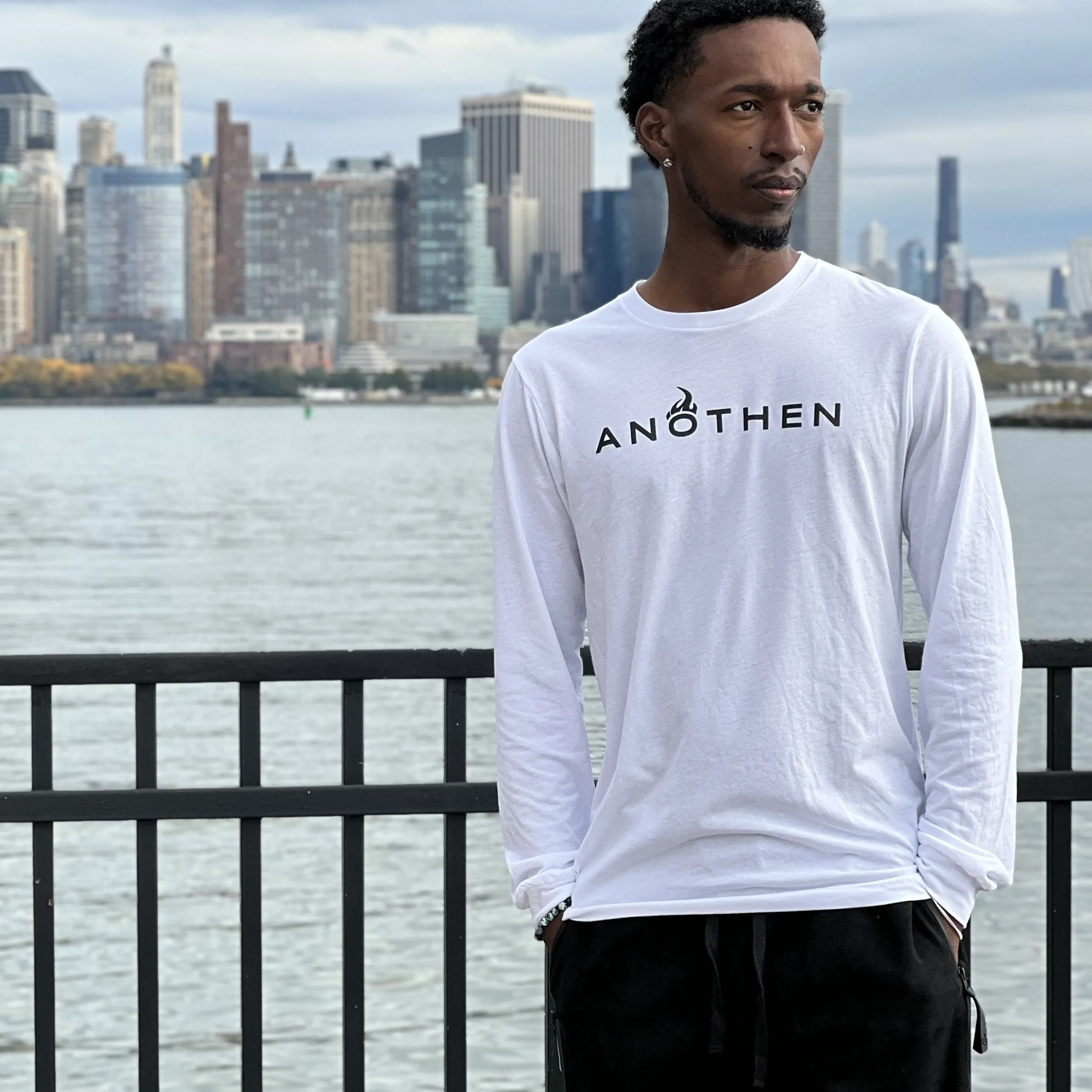 ANOTHEN White Long Sleeve T-Shirt