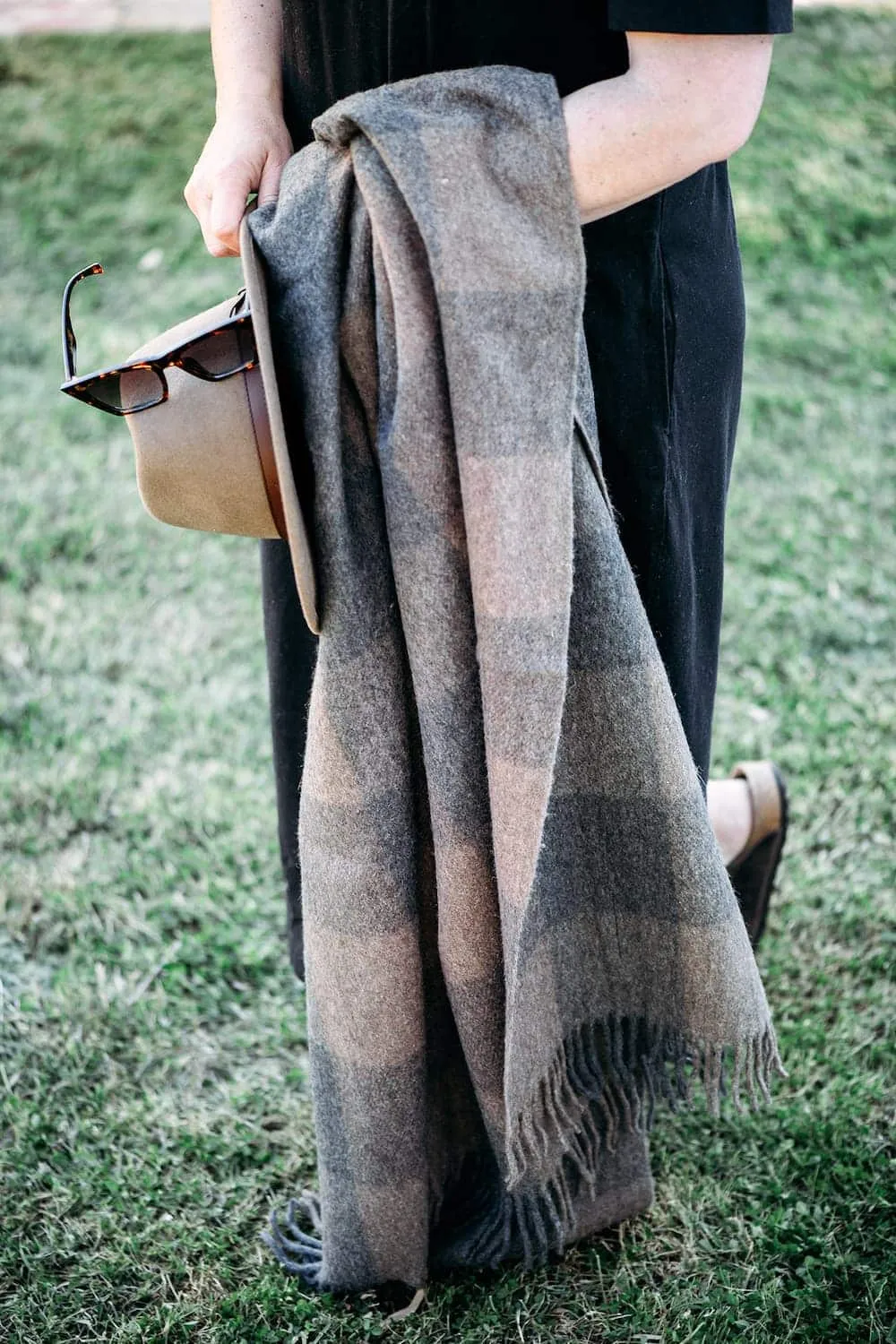 Antipodean Collection | Recycled Wool Check Blankets | Ash