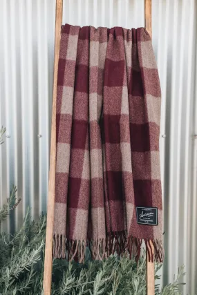 Antipodean Collection | Recycled Wool Check Blankets | Shiraz