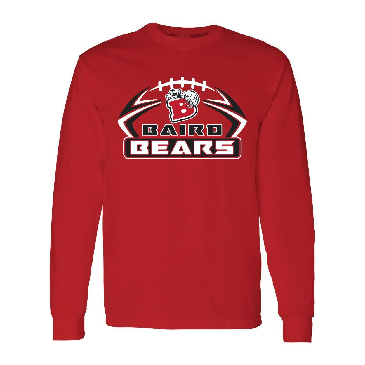 Baird Bears - Football Long Sleeve T-Shirt