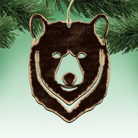 Bear Face Wooden Rustic Ornaments - 992144