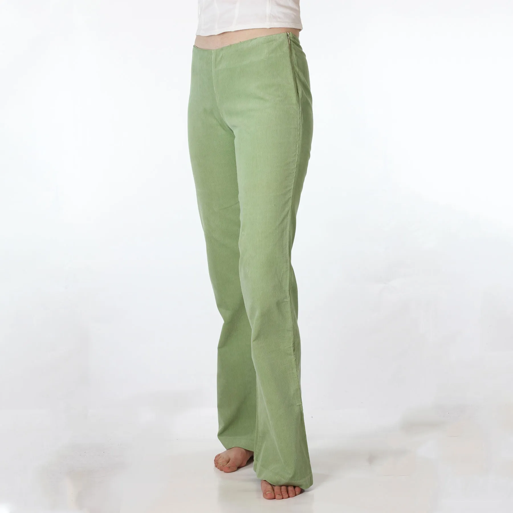 Bell-bottom cotton velvet corduroy pants