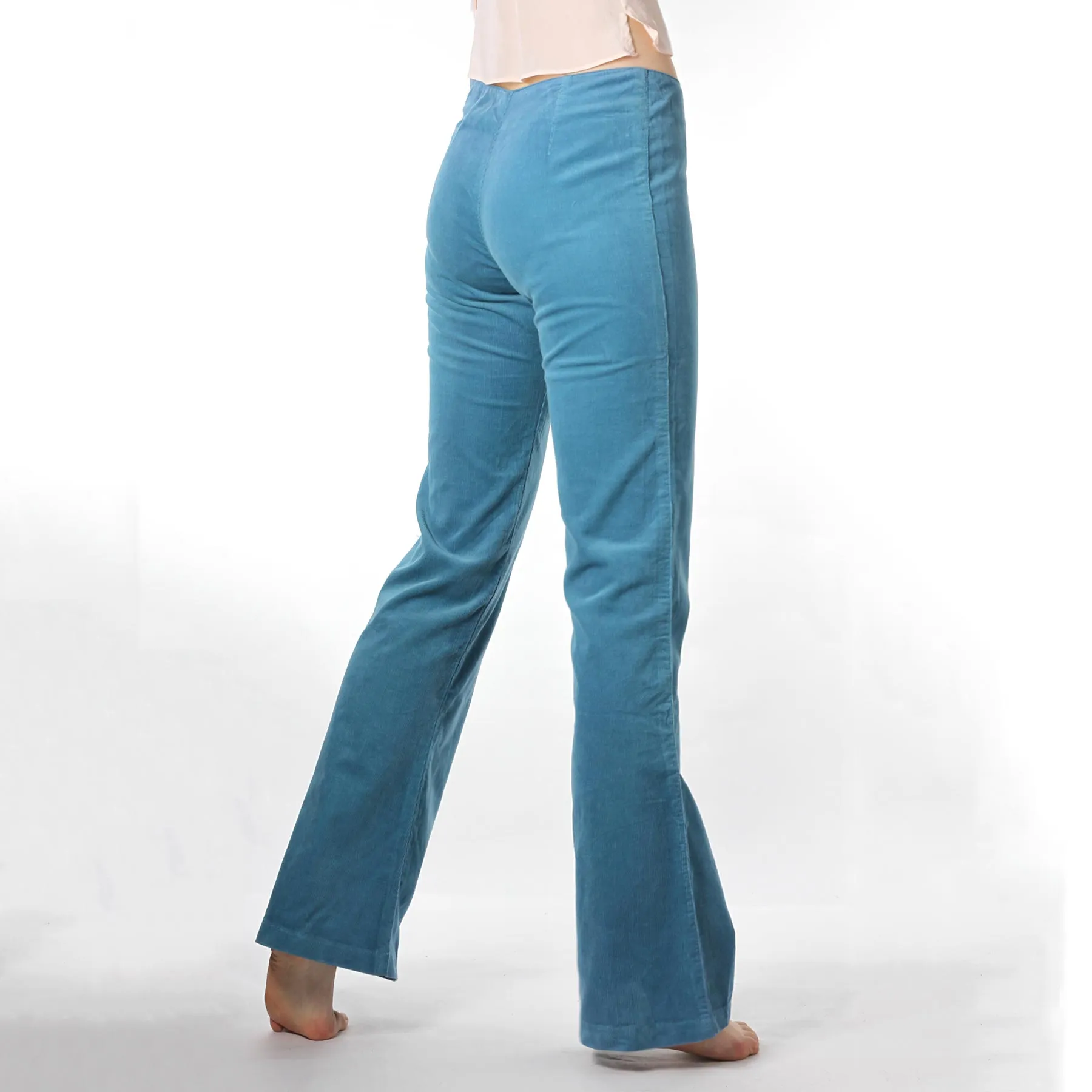 Bell-bottom cotton velvet corduroy pants