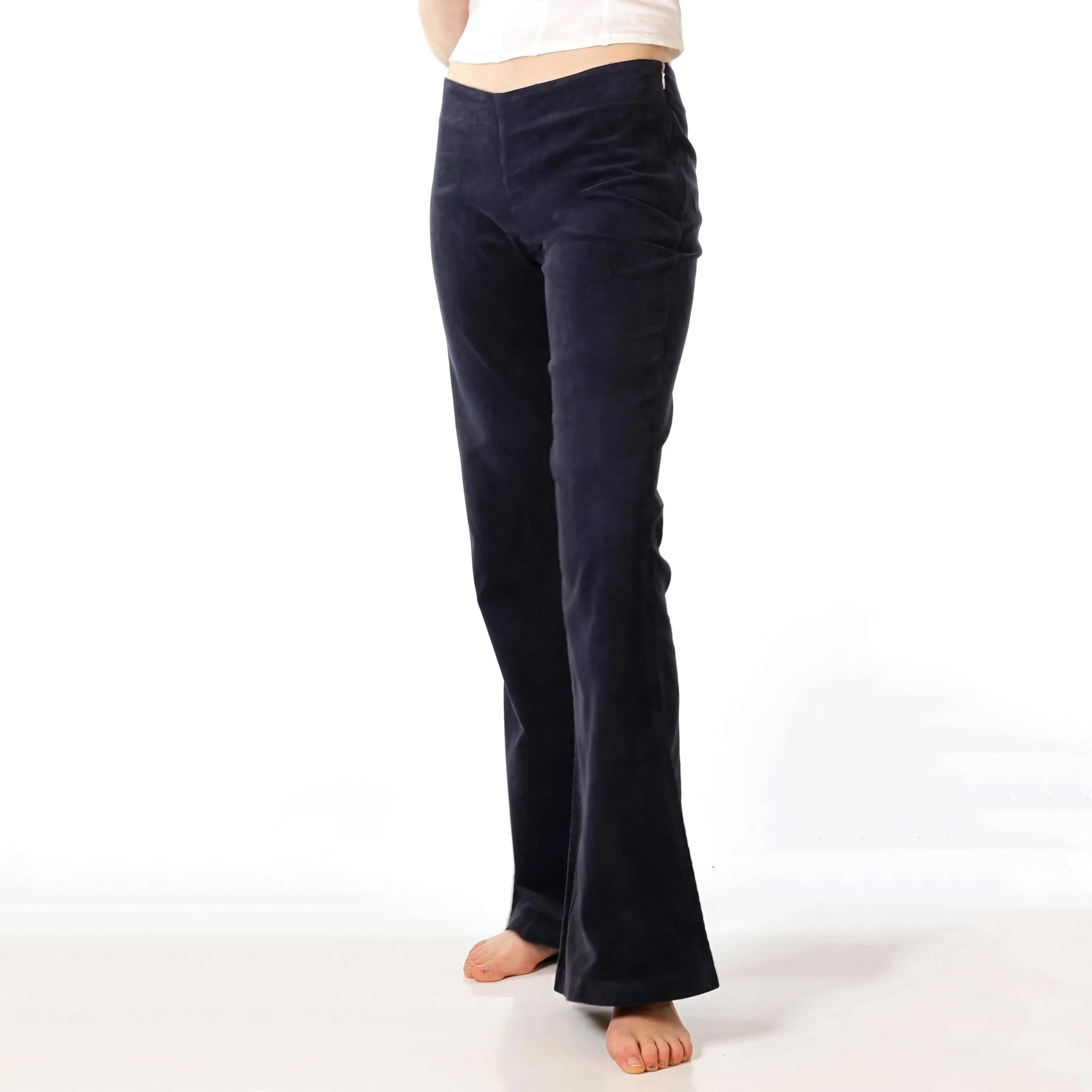 Bell-bottom cotton velvet corduroy pants