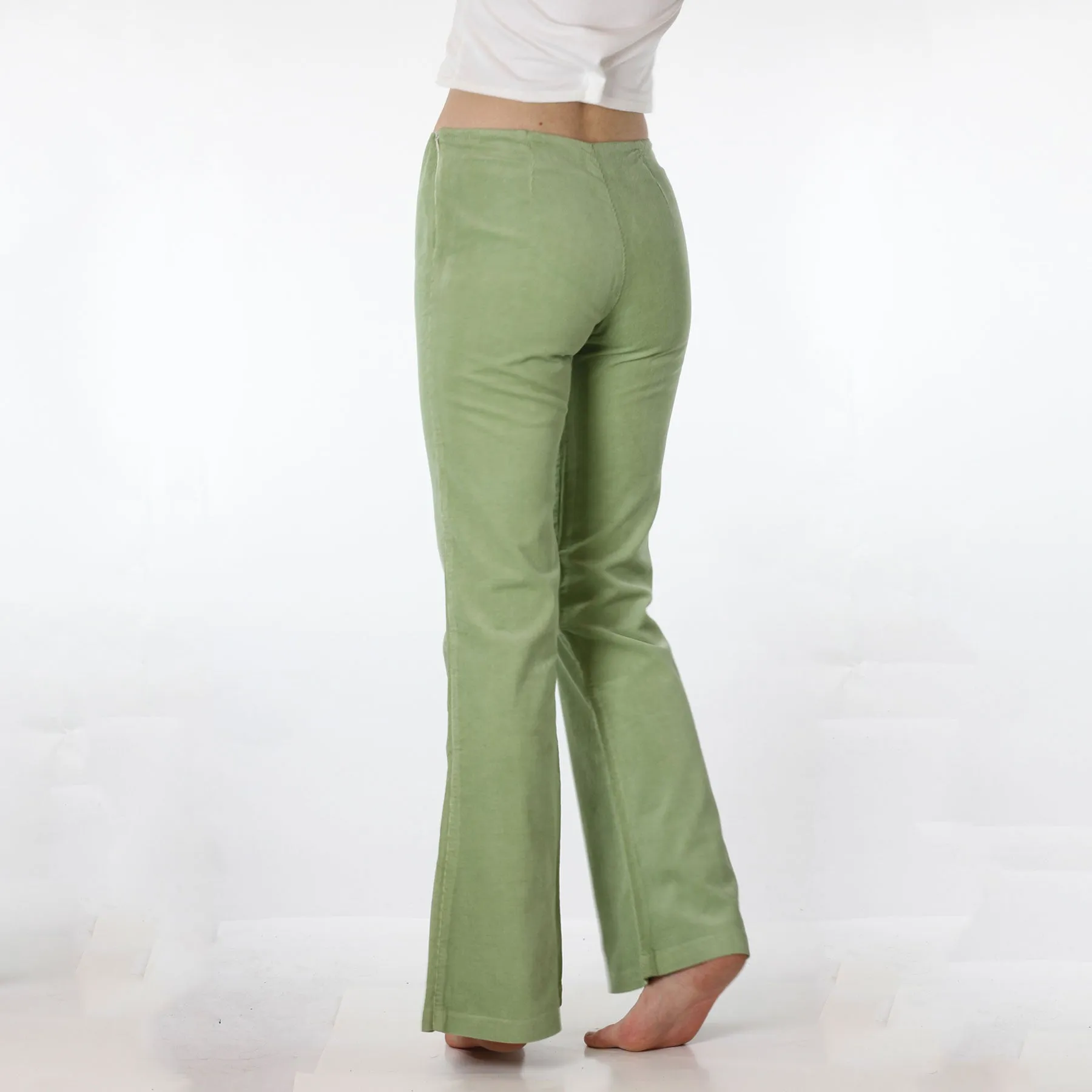 Bell-bottom cotton velvet corduroy pants