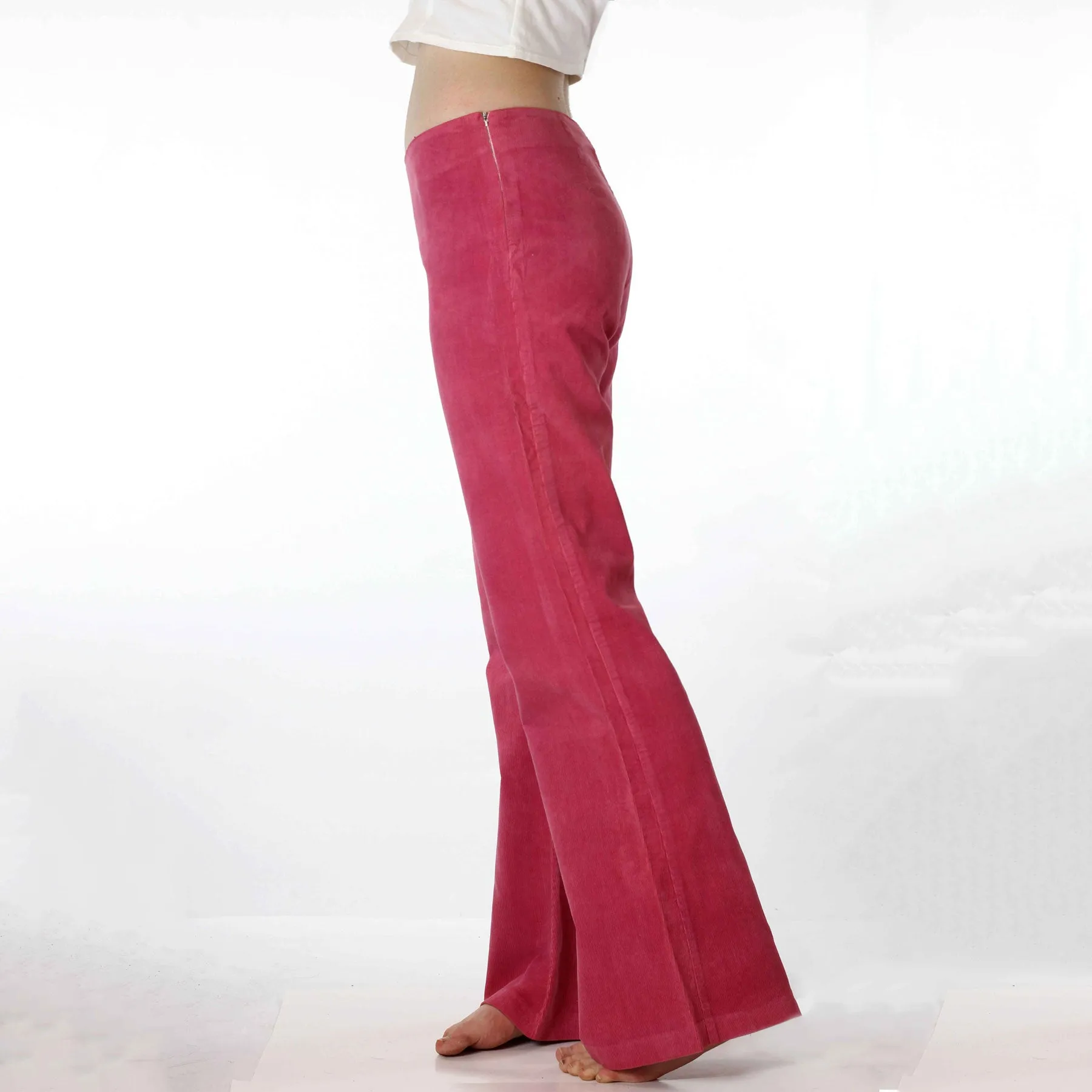 Bell-bottom cotton velvet corduroy pants