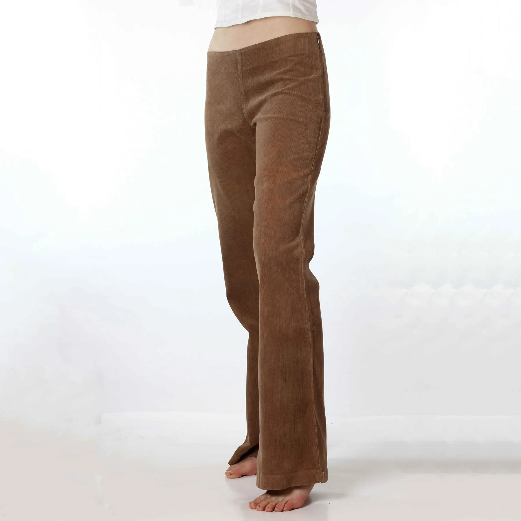 Bell-bottom cotton velvet corduroy pants