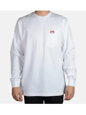 Ben Davis Heavy Duty Long Sleeve Pocket T-Shirt White 930