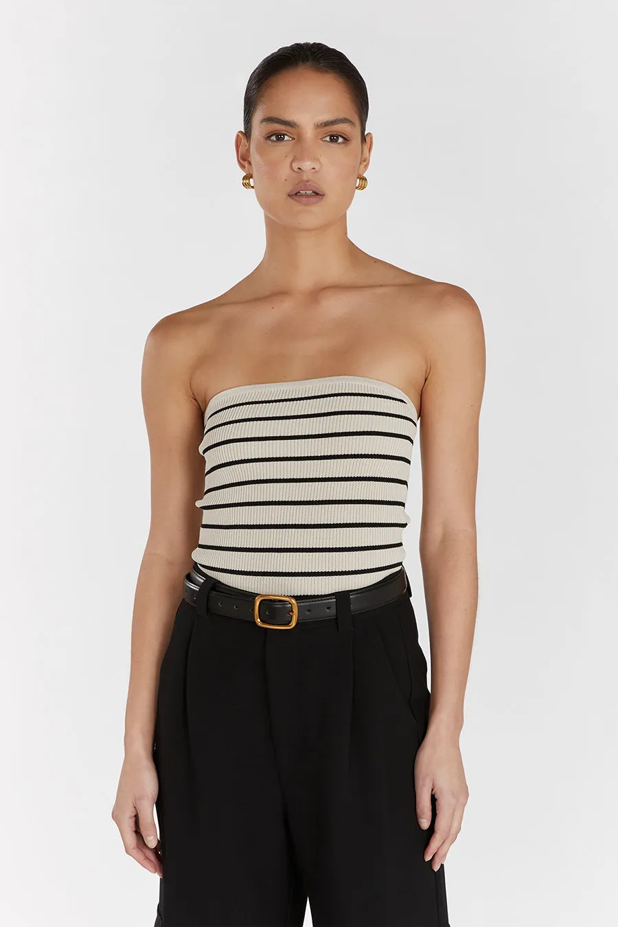 BILLIE STONE STRIPE KNIT TOP