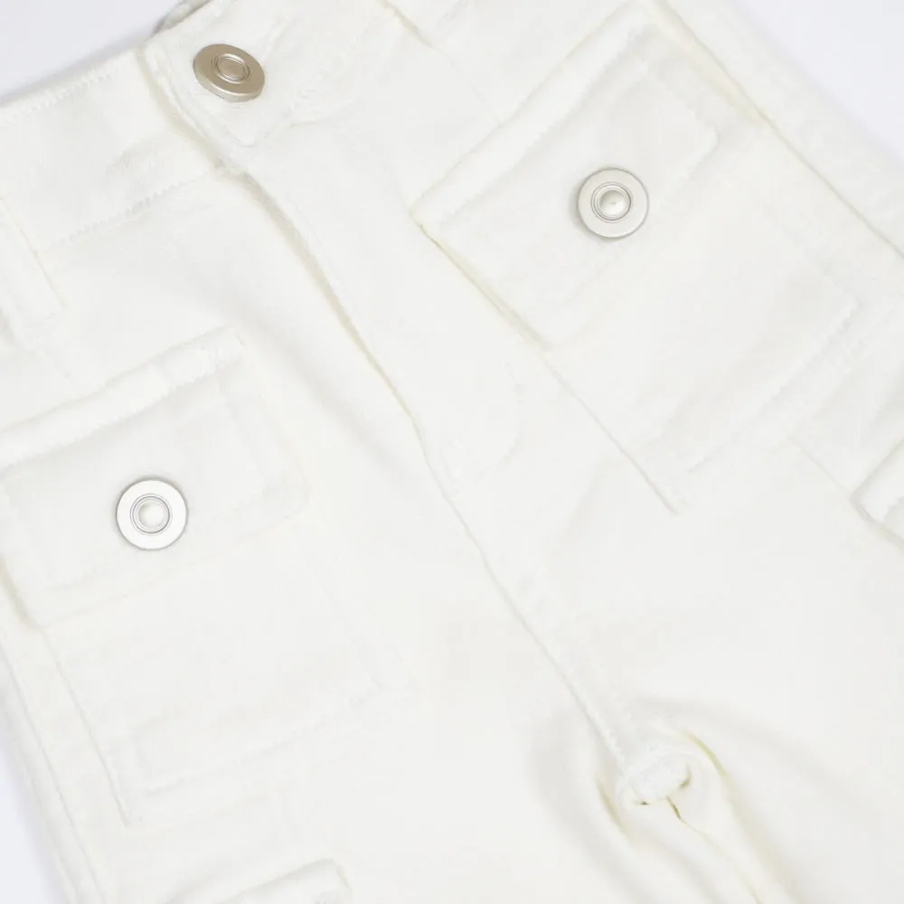 Black & White Cargo Denim Pants