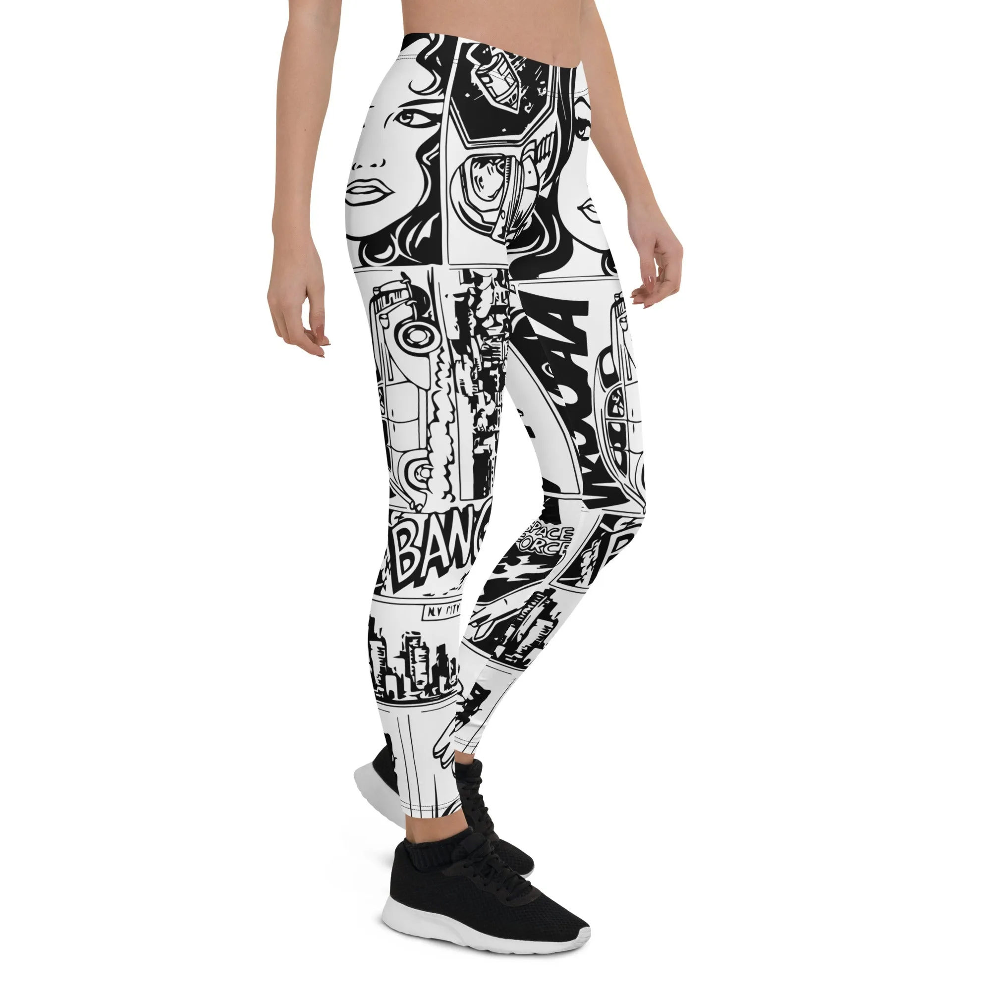 Black & White Comic Book Leggings