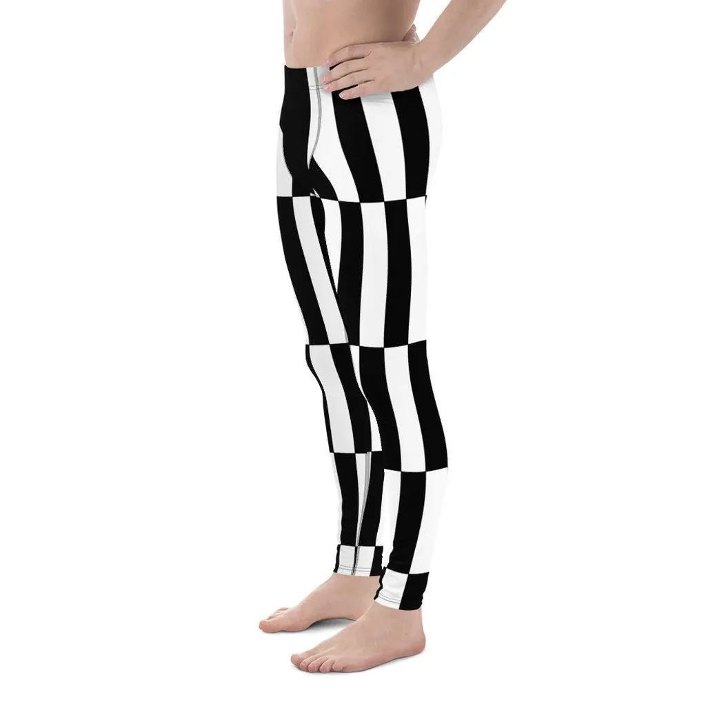 Black and White Optical Illusion Men's Leggings