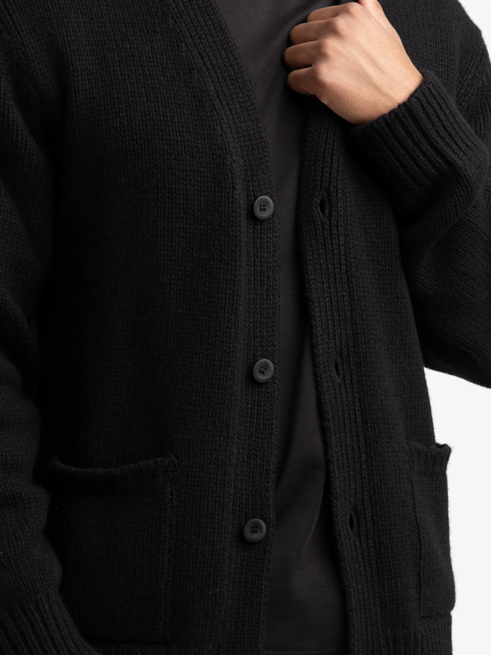 Black Cashmere Cardigan