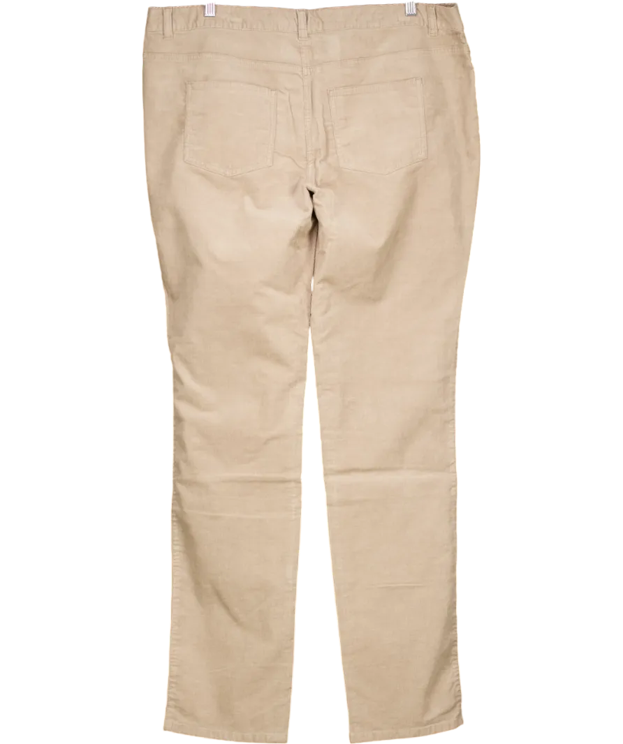 Boden Beige 5 Pocket Cord Slim Trousers UK 20 regular