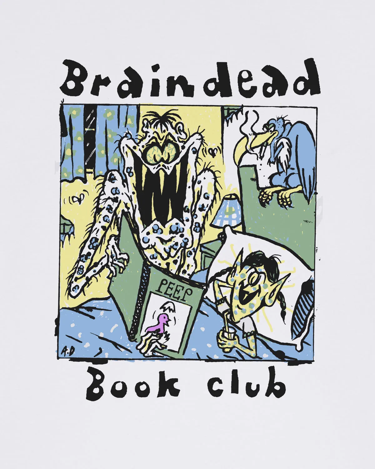 Brain Dead Book Club T-shirt - White