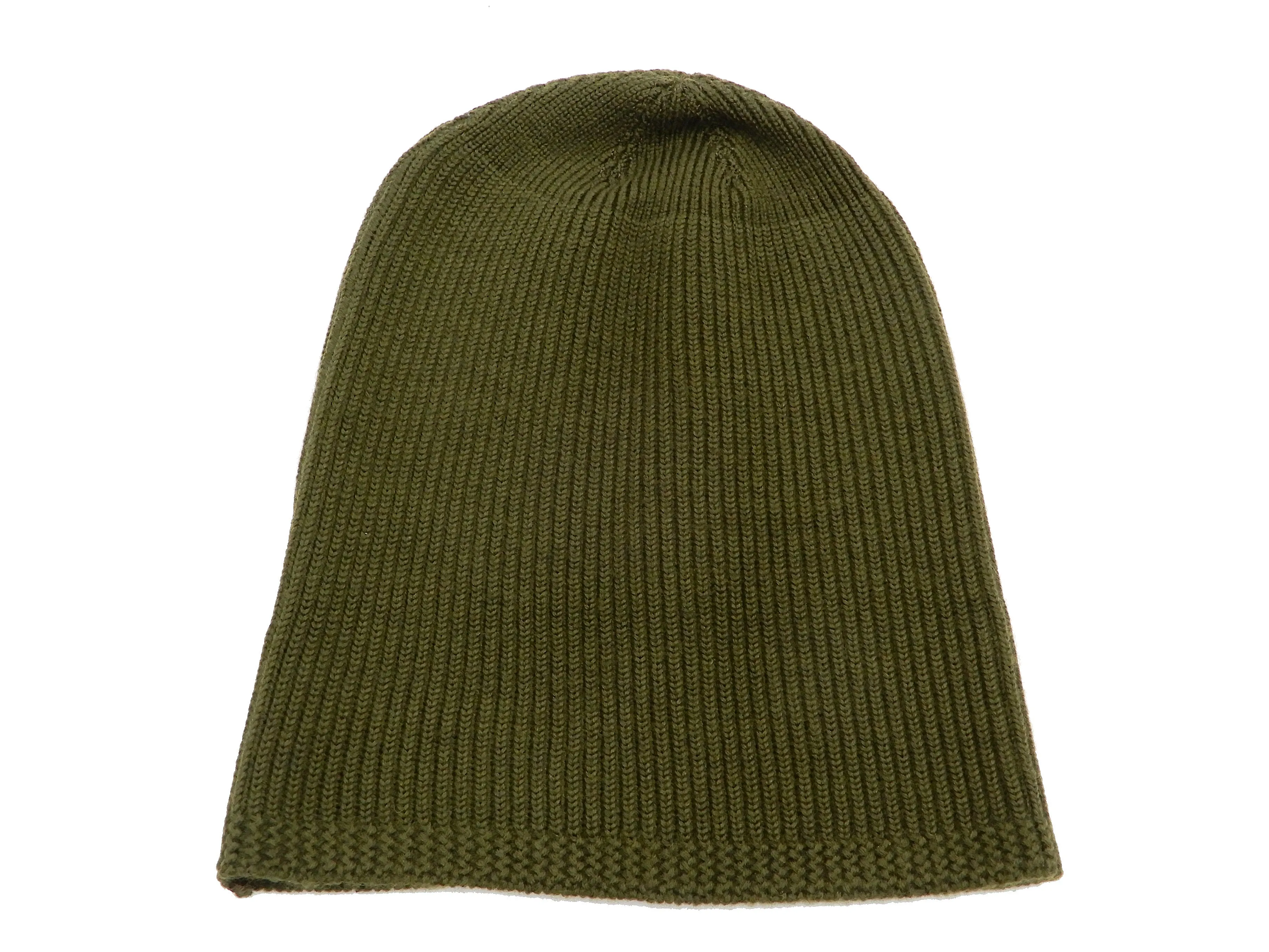 Buzz Rickson Knit Cap Men's Wool Winter Hat USAAF A-4 Mechanics Cap with Stencil BR02685 Olive