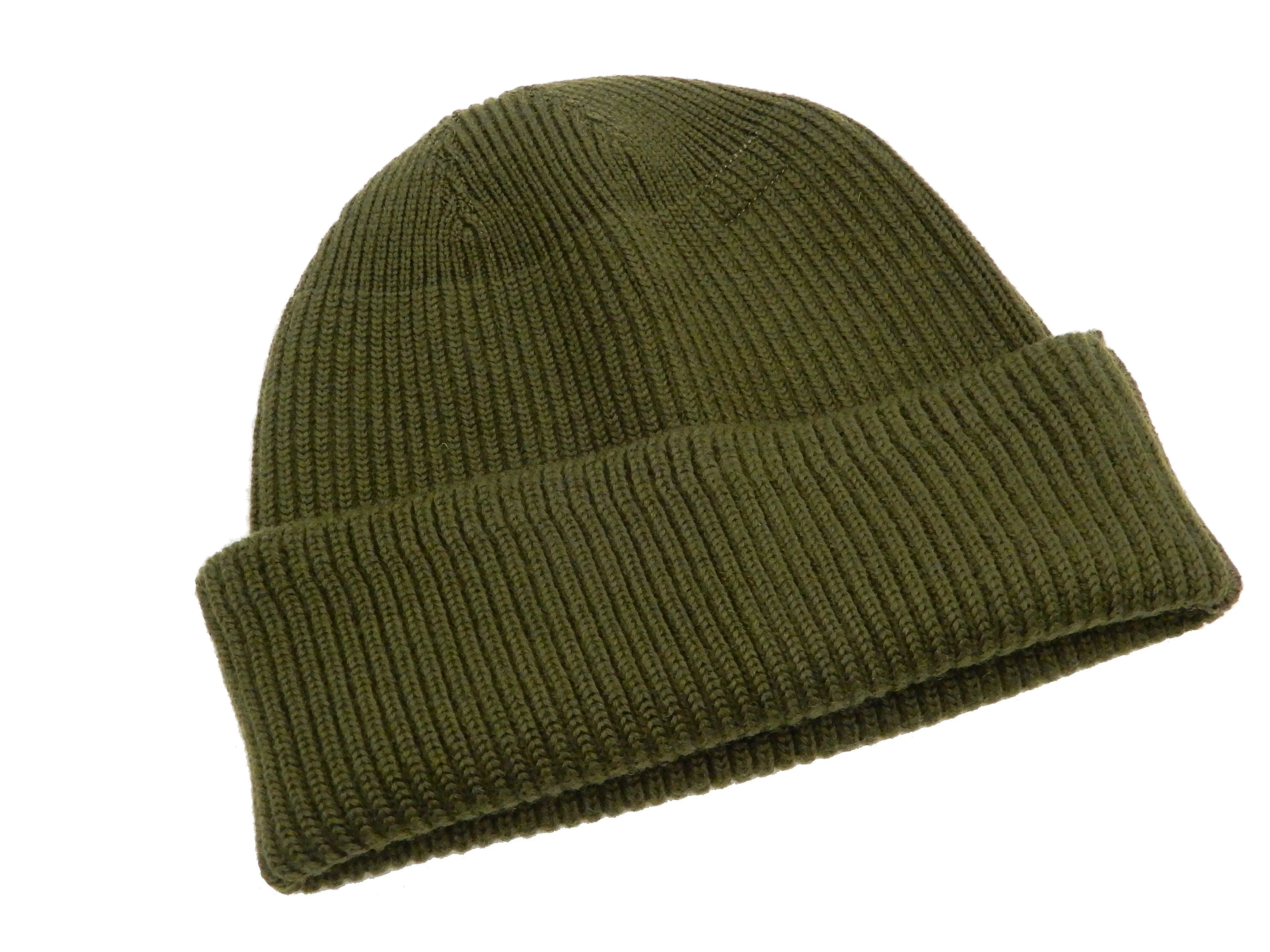 Buzz Rickson Knit Cap Men's Wool Winter Hat USAAF A-4 Mechanics Cap with Stencil BR02685 Olive