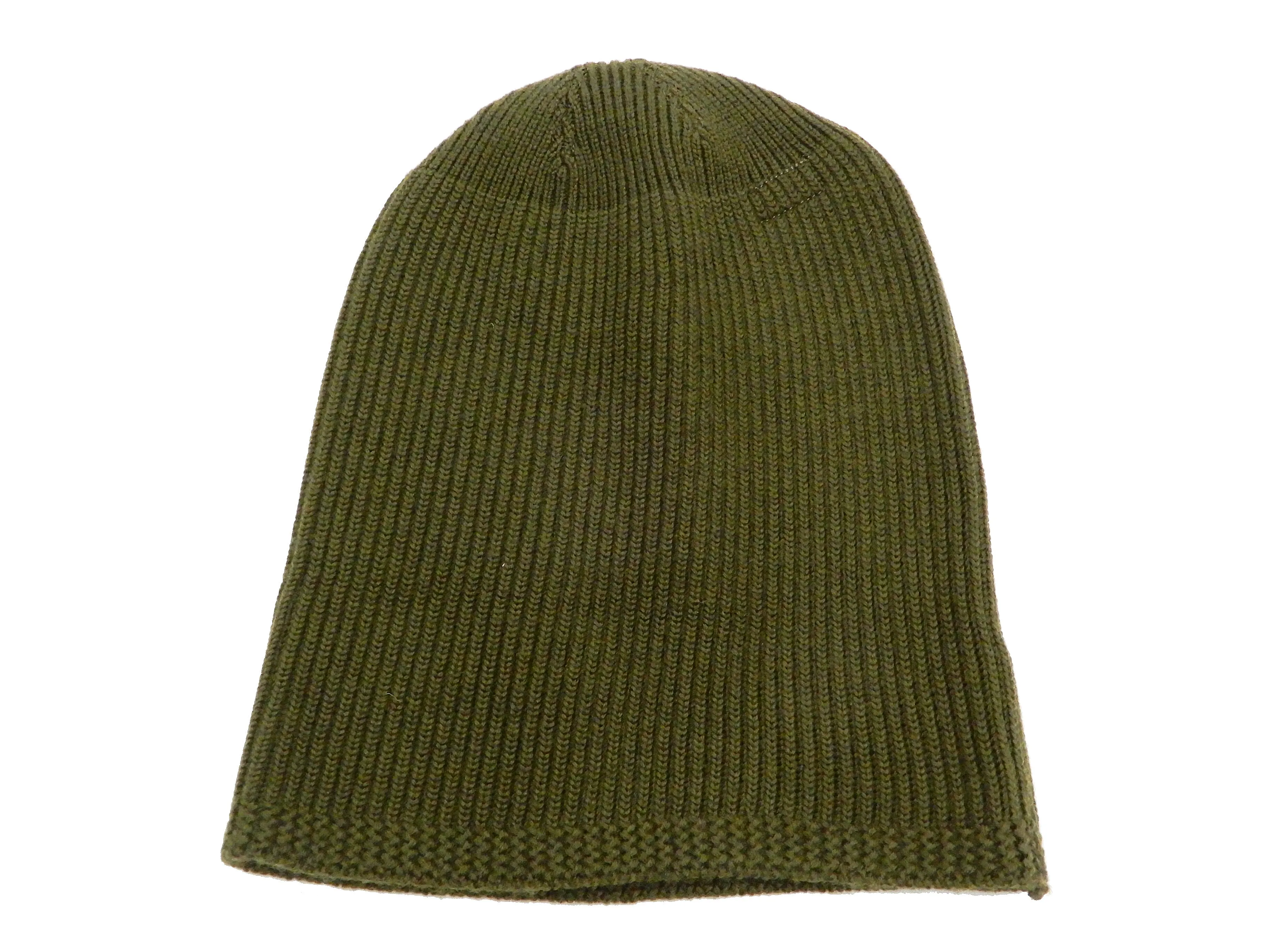 Buzz Rickson Knit Cap Men's Wool Winter Hat USAAF A-4 Mechanics Cap with Stencil BR02685 Olive