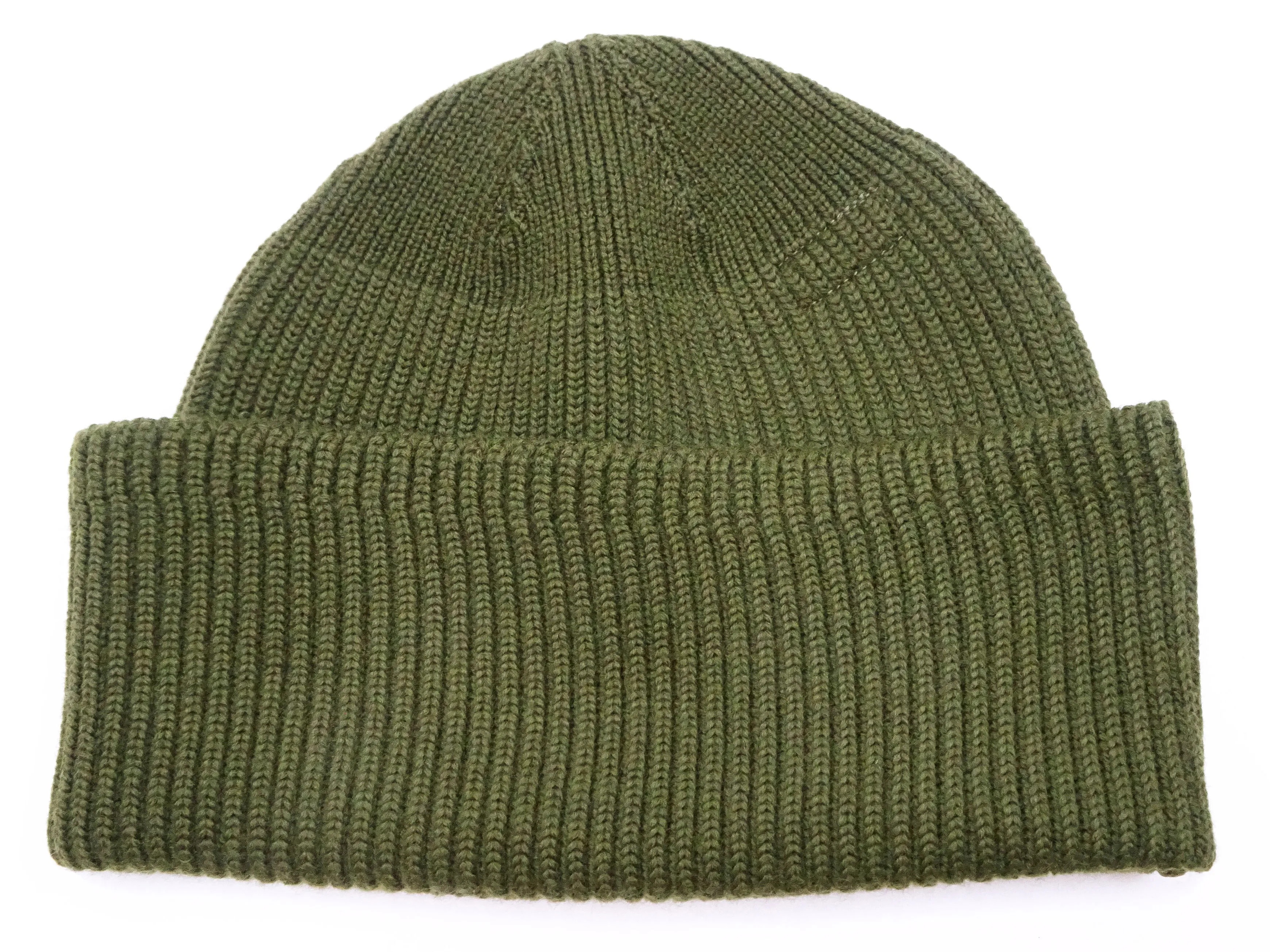 Buzz Rickson Watch Cap Men's Wool Winter Knit Hat USAAF A-4 Mechanics Cap with Stencil BR02756 Olive