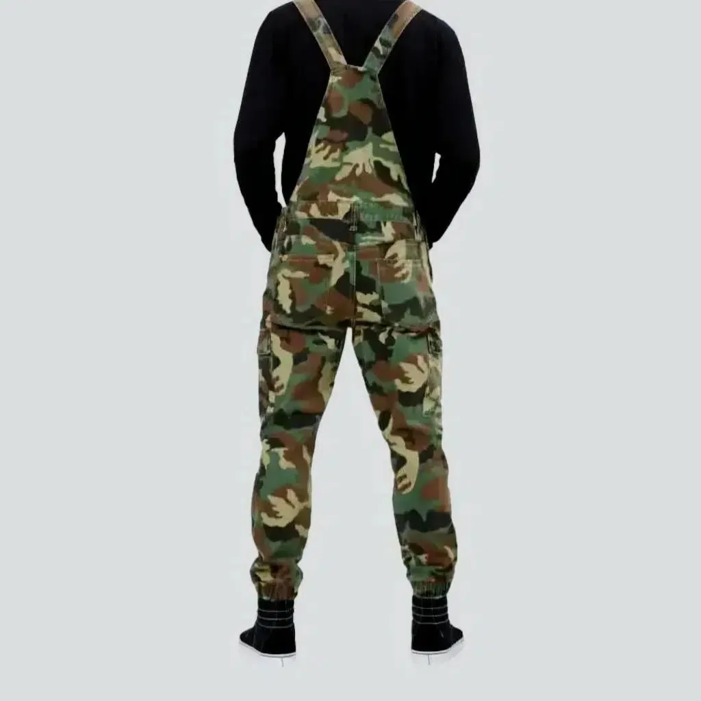 Camouflage men's jean overall