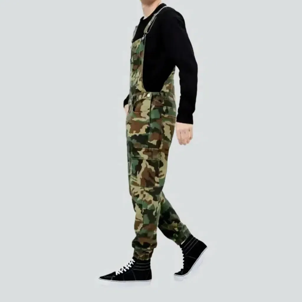 Camouflage men's jean overall