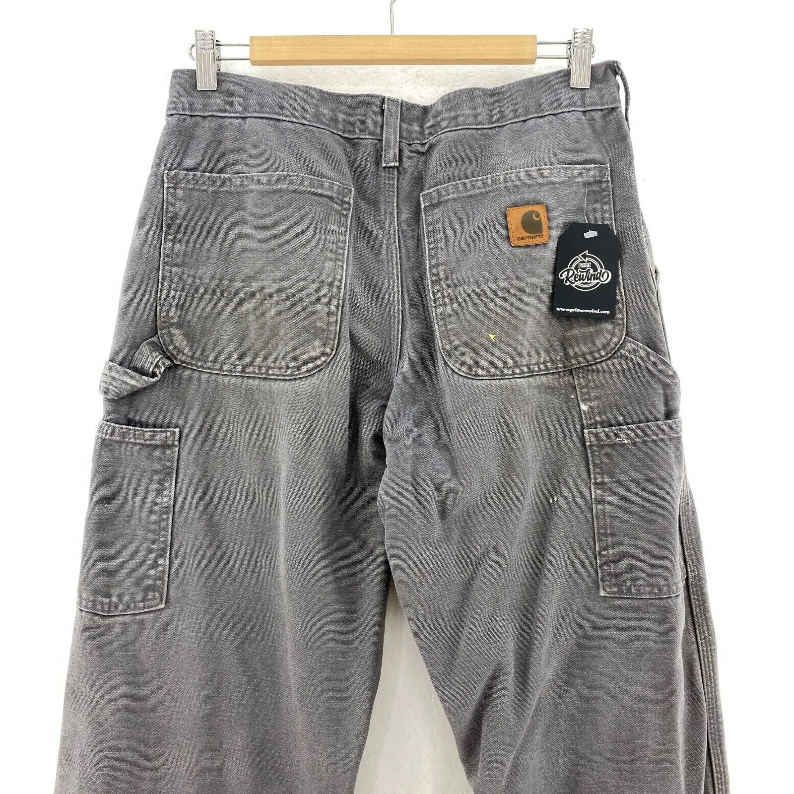 Carhartt Flannel Lined Gray Cargo Pants Size 31 x 30