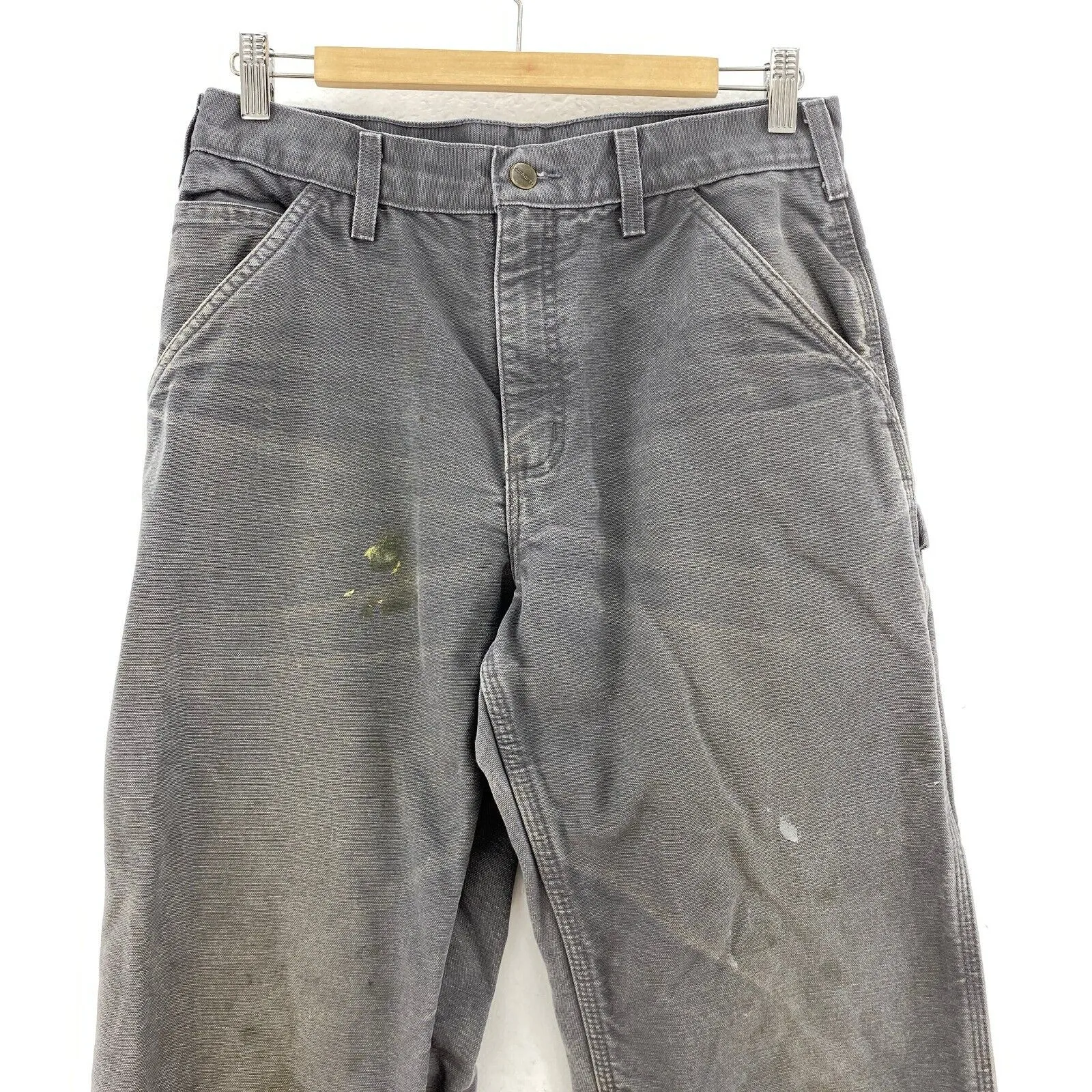 Carhartt Flannel Lined Gray Cargo Pants Size 31 x 30