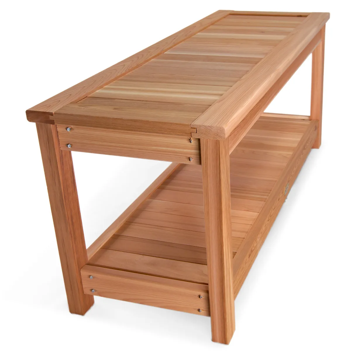 Cedar Deluxe Sauna Bench - Handcrafted In Canada With Rot Resistant, Untreated, Western Red Cedar.