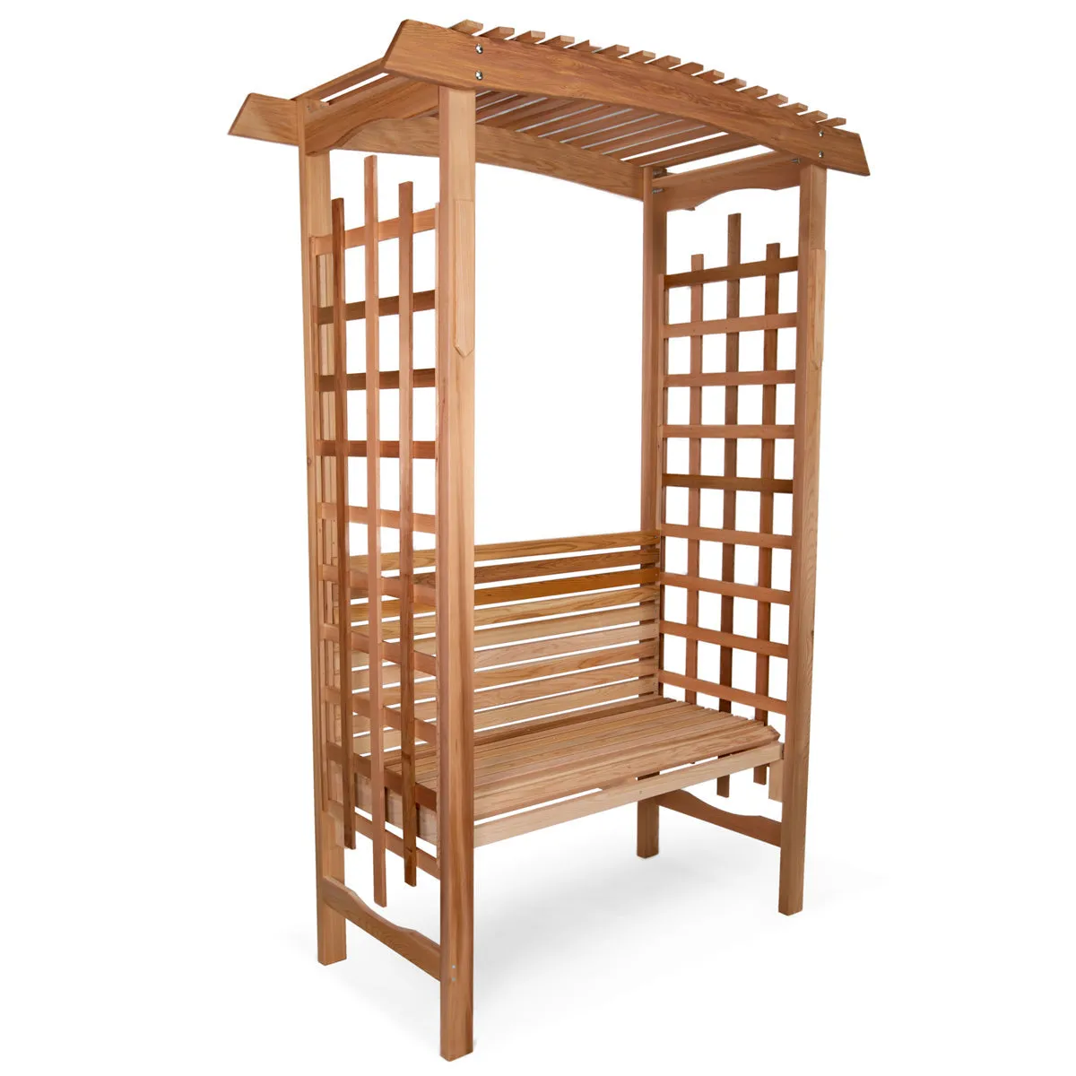 Cedar Garden Arbor - 80"H x 45"W - Handcrafted In Canada With Rot Resistant, Untreated, Western Red Cedar.