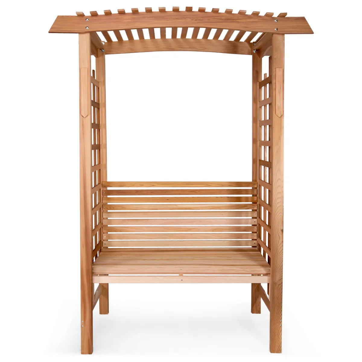 Cedar Garden Arbor - 80"H x 45"W - Handcrafted In Canada With Rot Resistant, Untreated, Western Red Cedar.