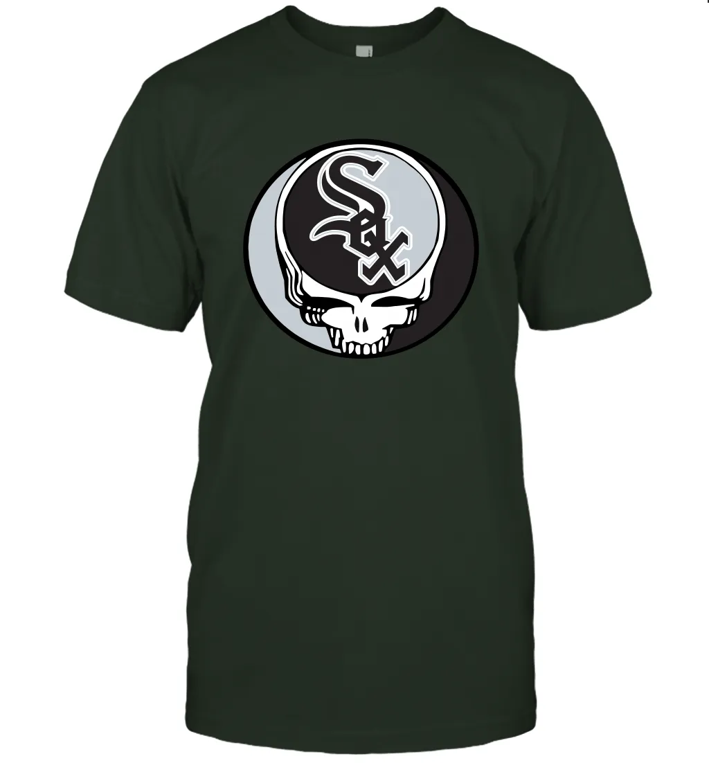 Chicago White Sox Grateful Dead Steal Your Face Baseball Mens T-Shirt