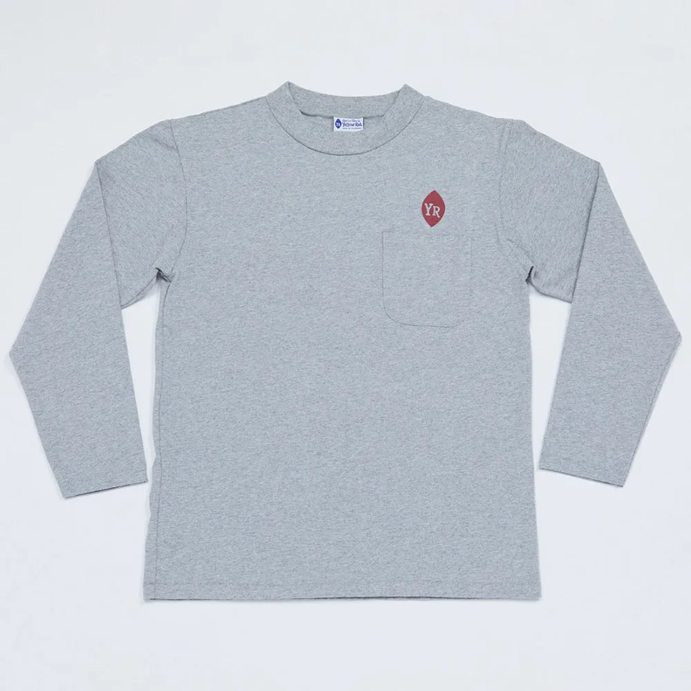 Classic Box Mock Neck Long Sleeve Tee (Heather Gray)