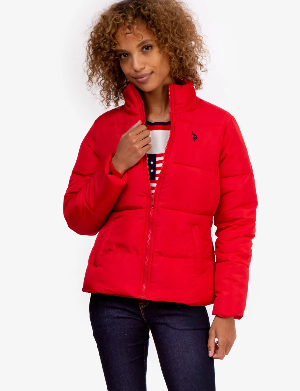 CLASSIC ZIP FRONT PUFFER JACKET