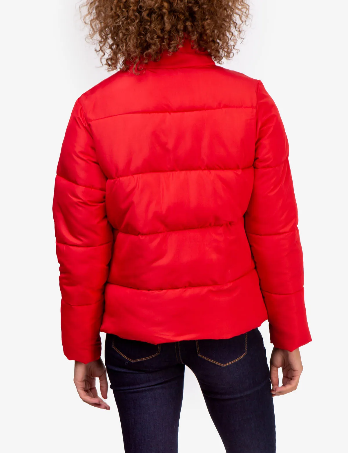 CLASSIC ZIP FRONT PUFFER JACKET