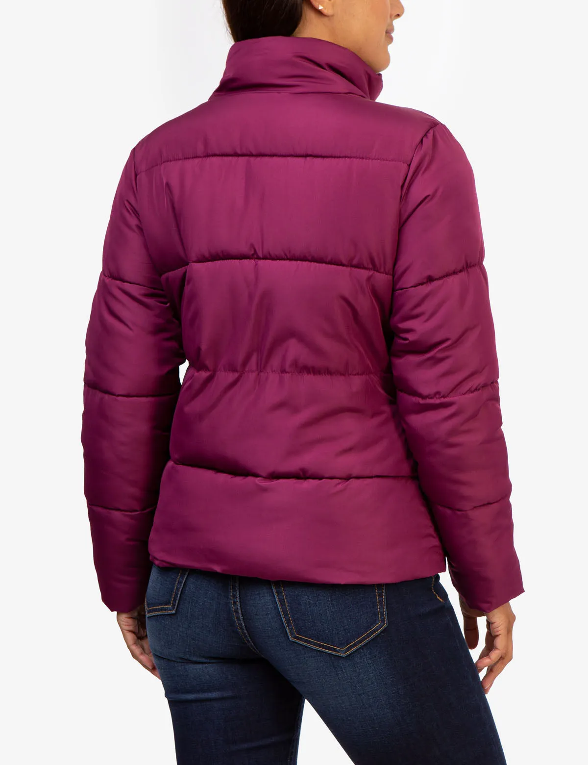 CLASSIC ZIP FRONT PUFFER JACKET