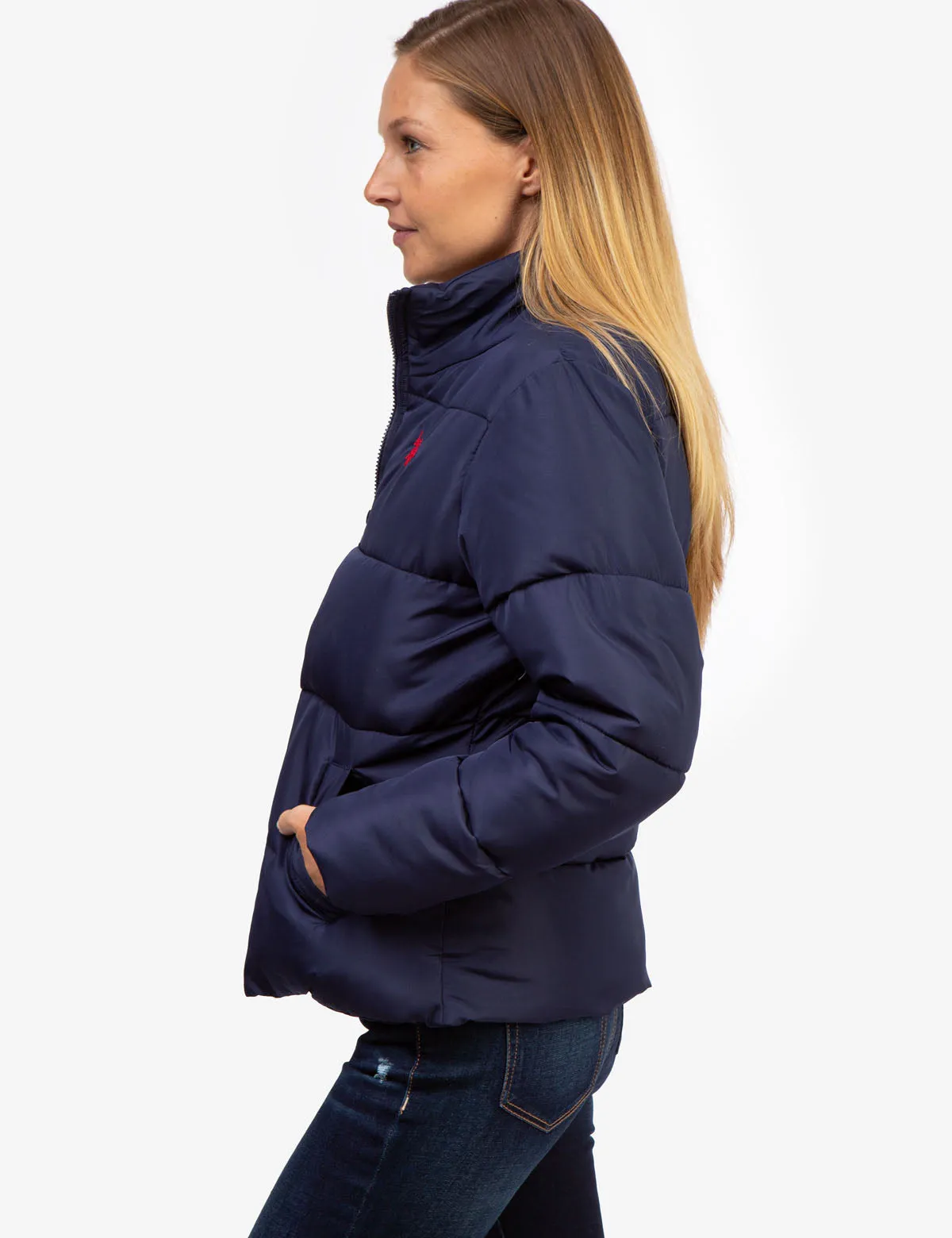 CLASSIC ZIP FRONT PUFFER JACKET