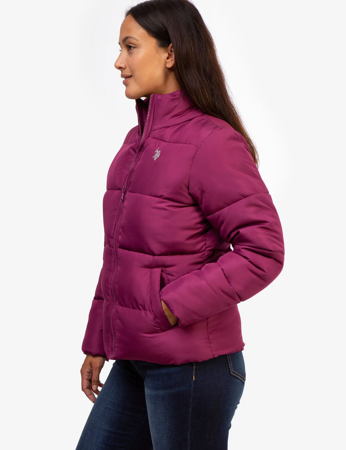 CLASSIC ZIP FRONT PUFFER JACKET