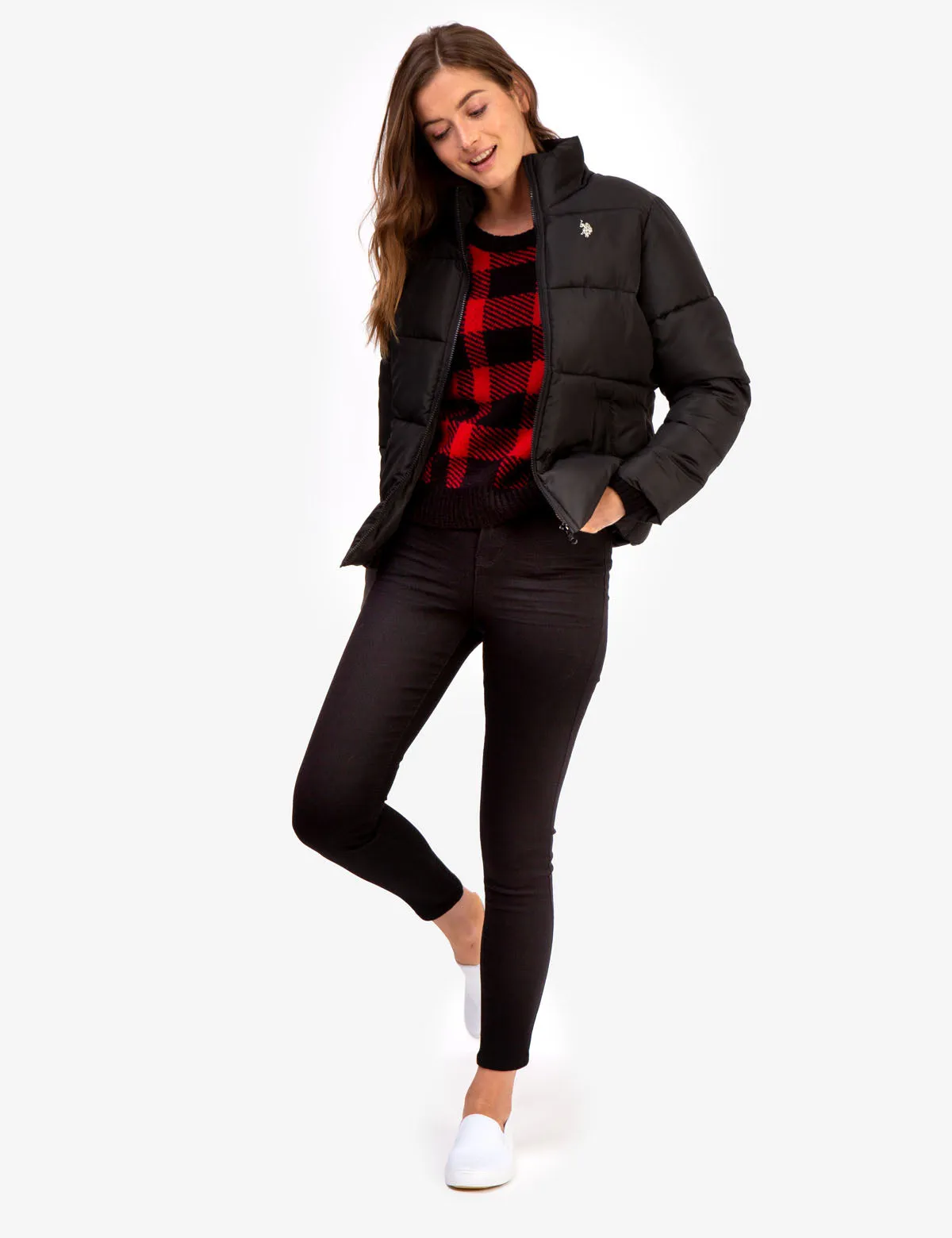 CLASSIC ZIP FRONT PUFFER JACKET