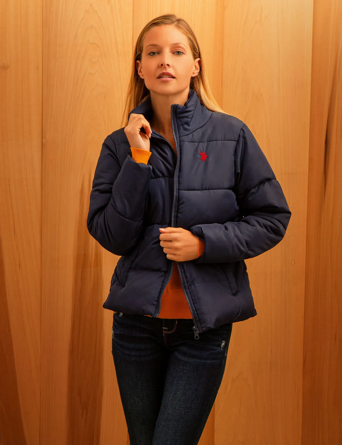 CLASSIC ZIP FRONT PUFFER JACKET