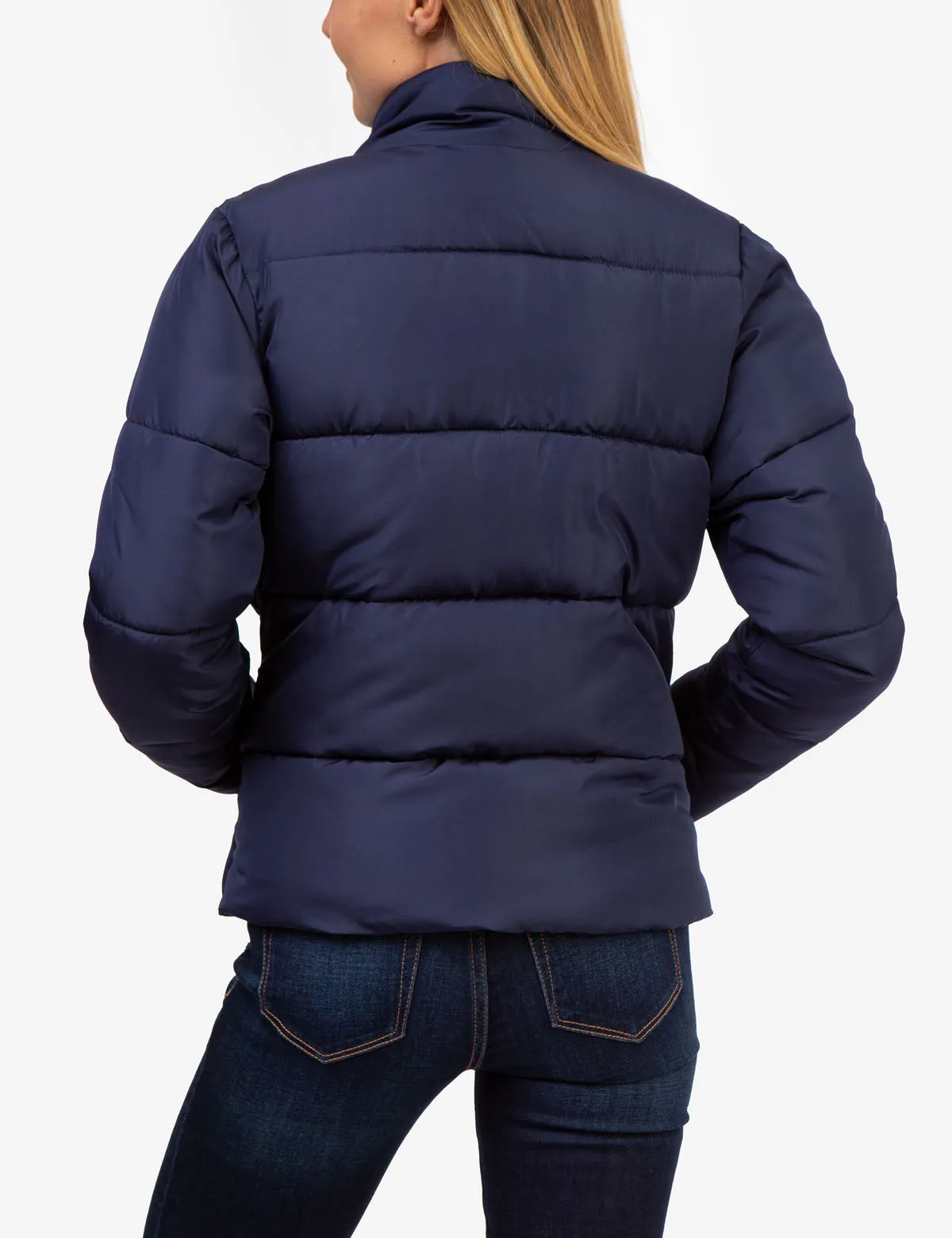 CLASSIC ZIP FRONT PUFFER JACKET