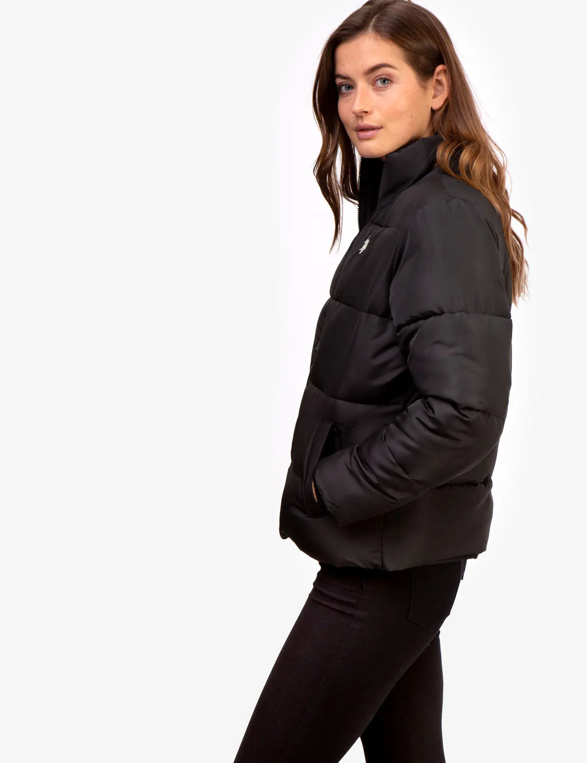 CLASSIC ZIP FRONT PUFFER JACKET