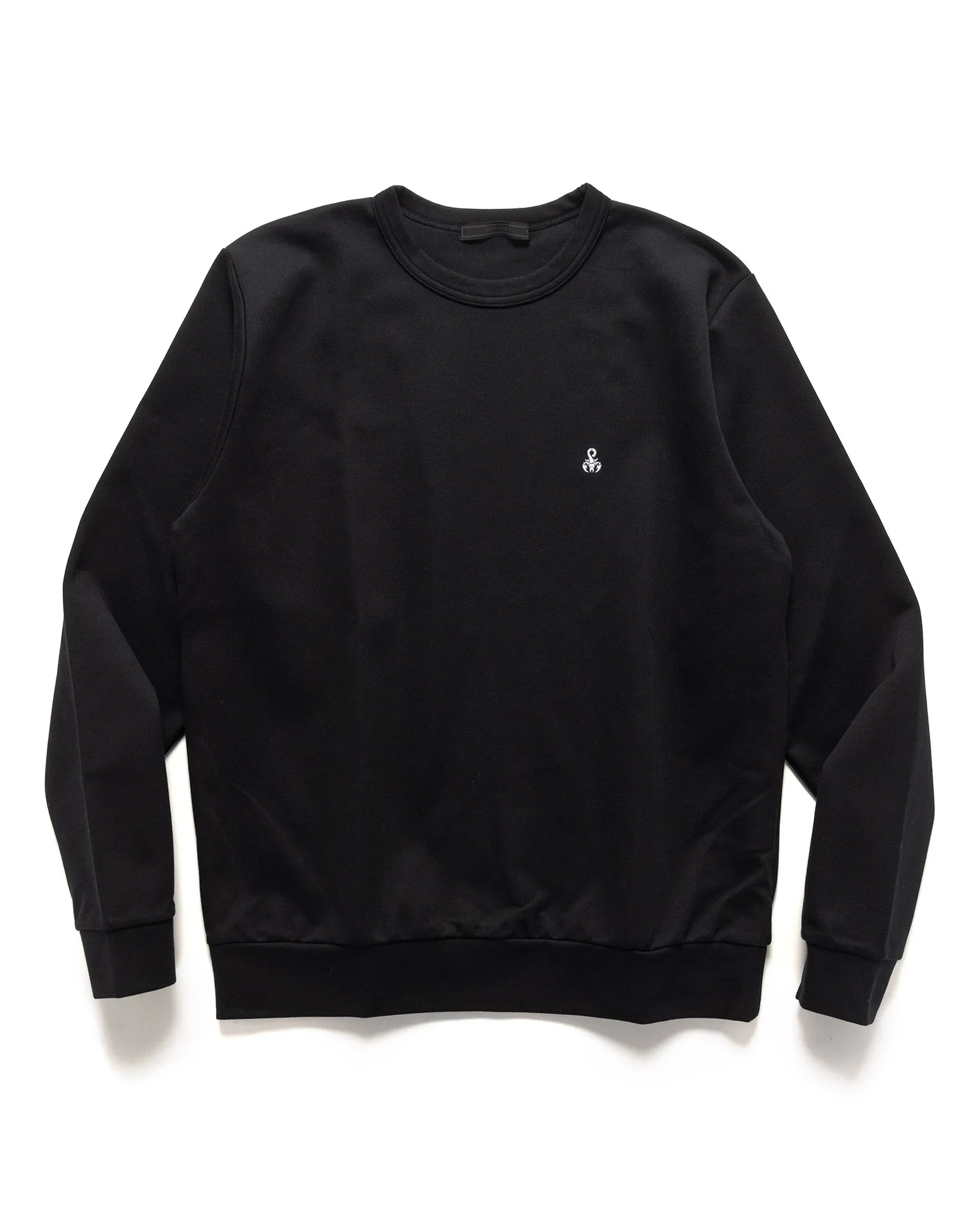 Compact Double Knit Crewneck Top Black