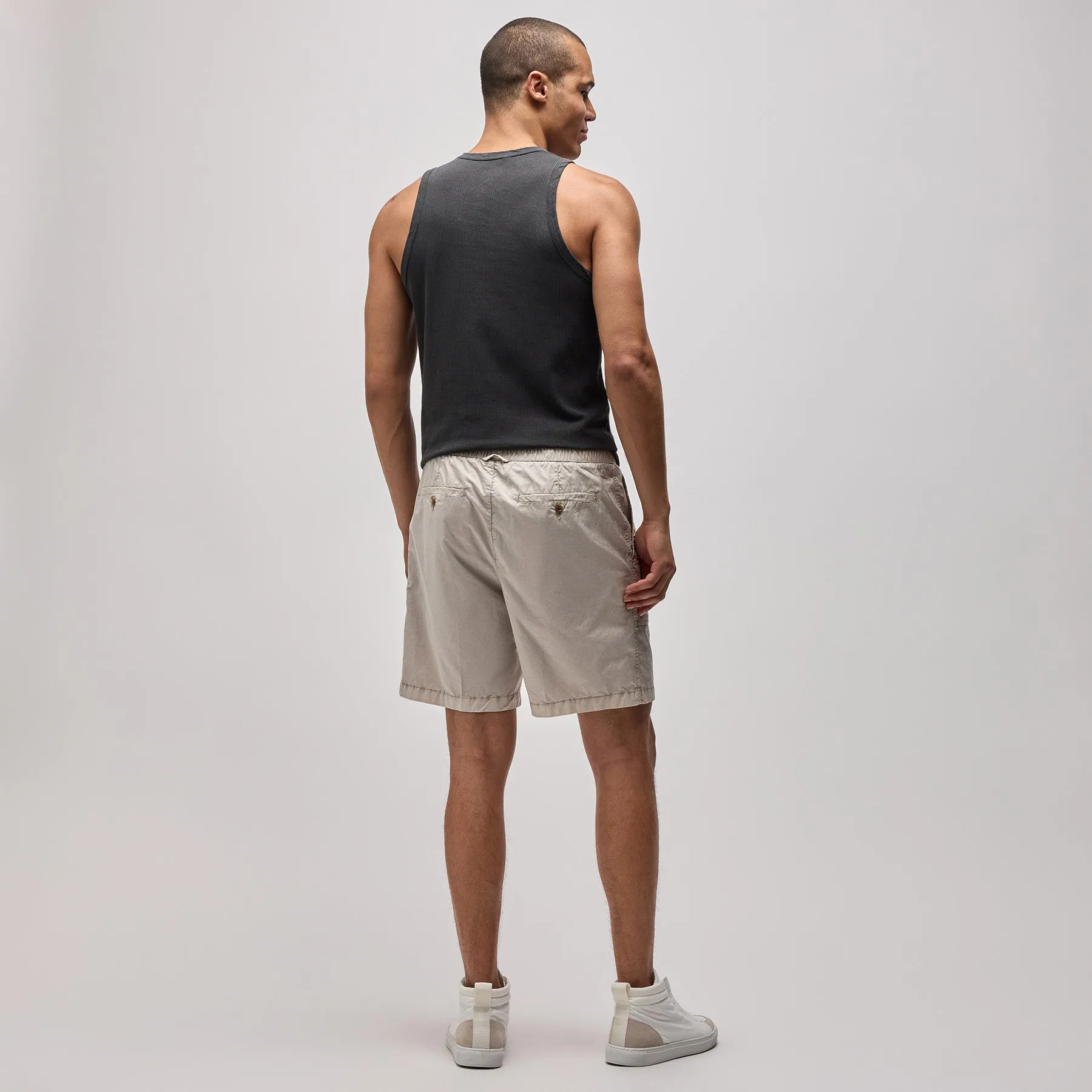 Cotton Poplin Cargo Short - Salt Pigment