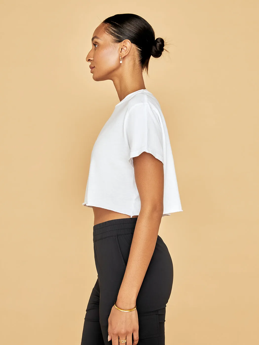 Courtney Crop Tee - White