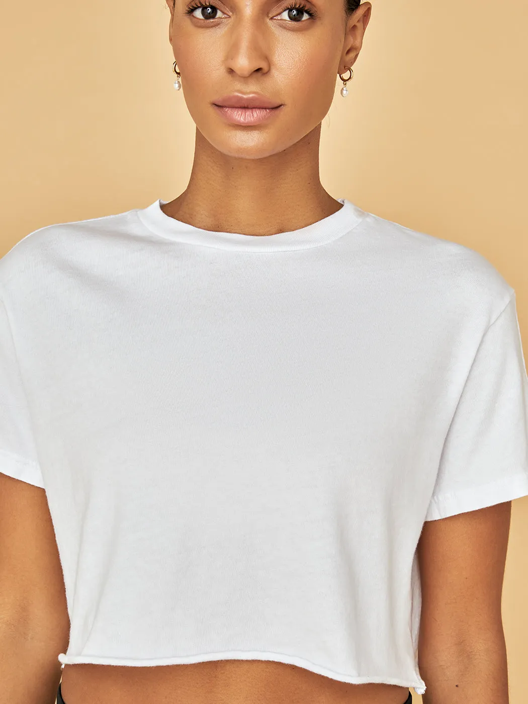 Courtney Crop Tee - White