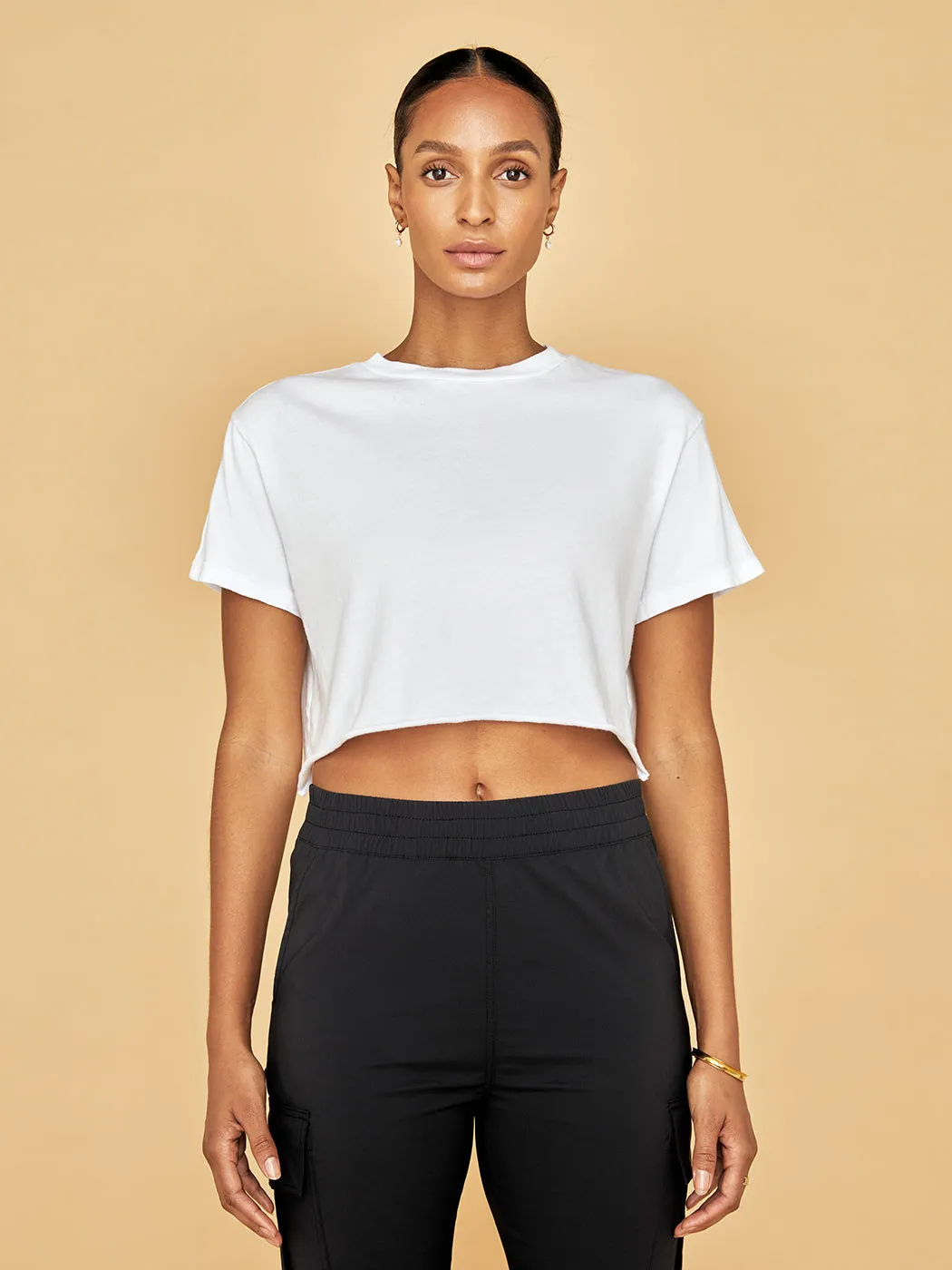 Courtney Crop Tee - White