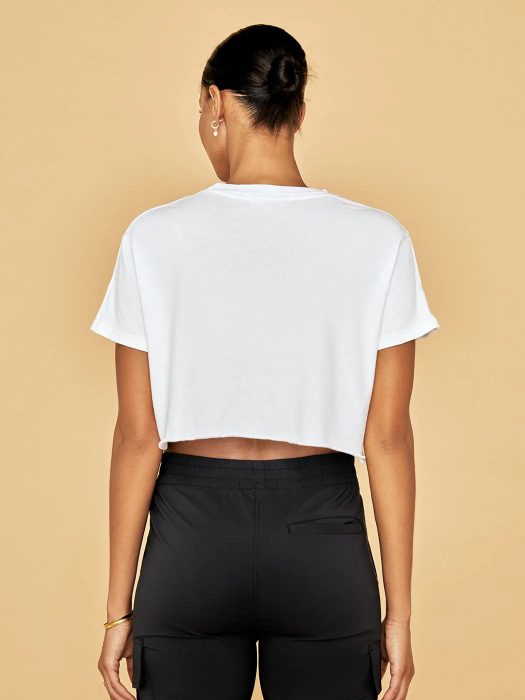 Courtney Crop Tee - White