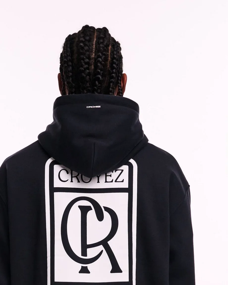 CROYEZ INITIAL HOODIE - BLACK/WHITE